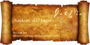 Justus Álmos névjegykártya